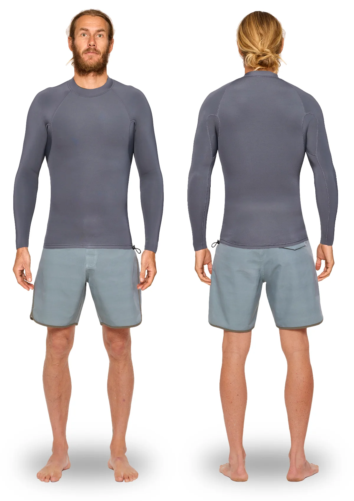1.5mm Natural Rubber Pullover Wetsuit Jacket Smoke