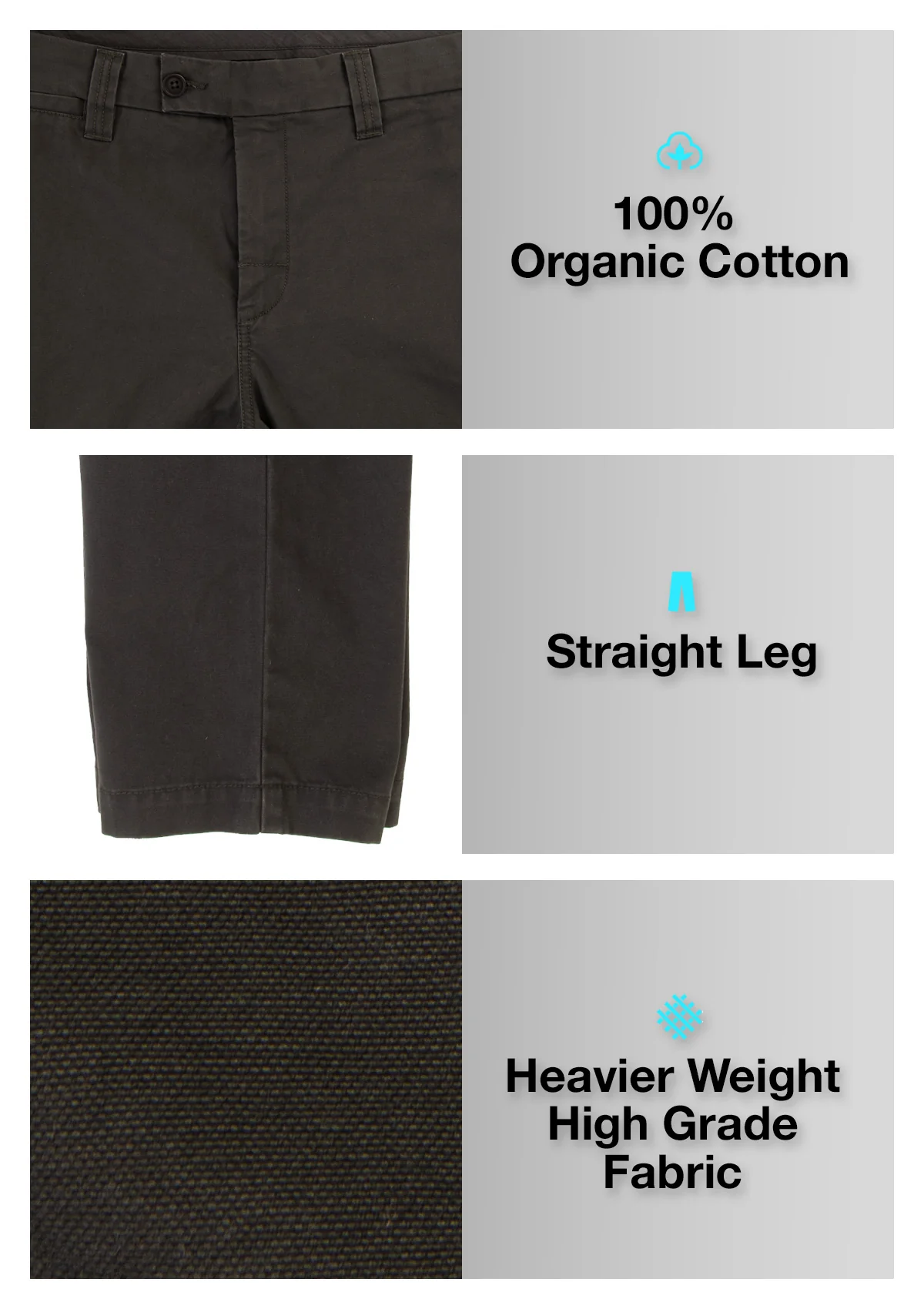 Organic Cotton Straight Leg Pant - Twilight Black - Image 6