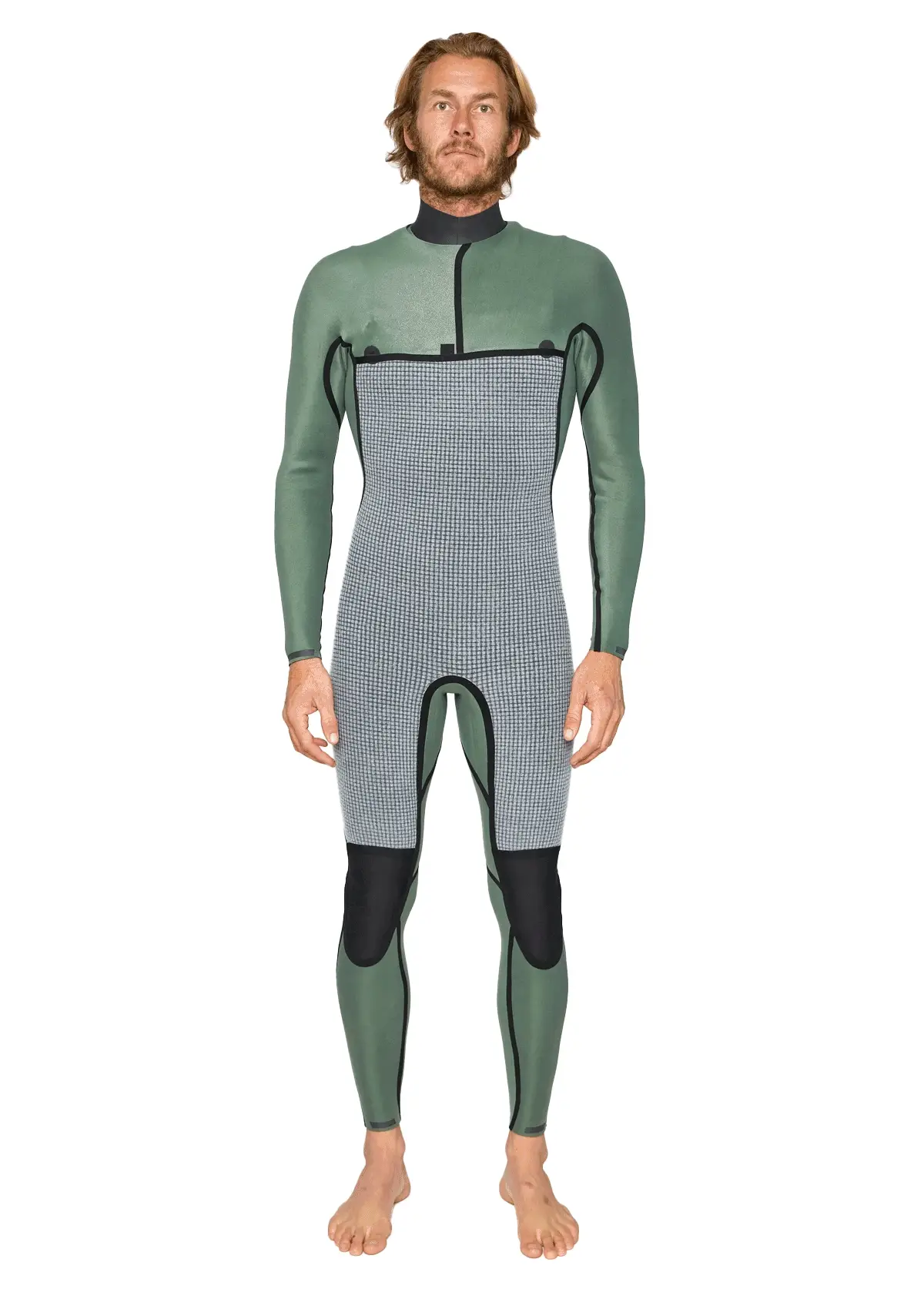 2/2 Natural Rubber Bib Zip Wetsuit - Image 4