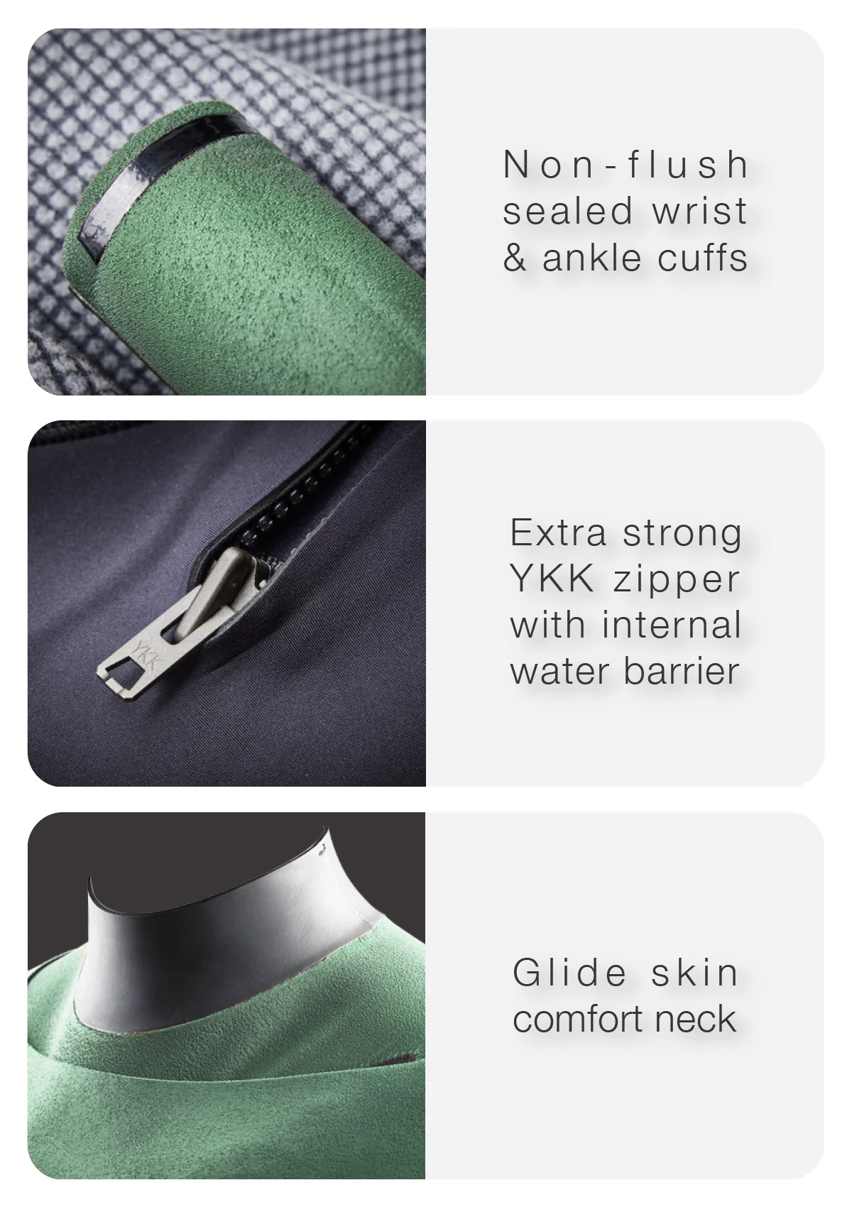 2mm Natural Rubber Bib Zip Long Arm Spring Wetsuit - Image 5