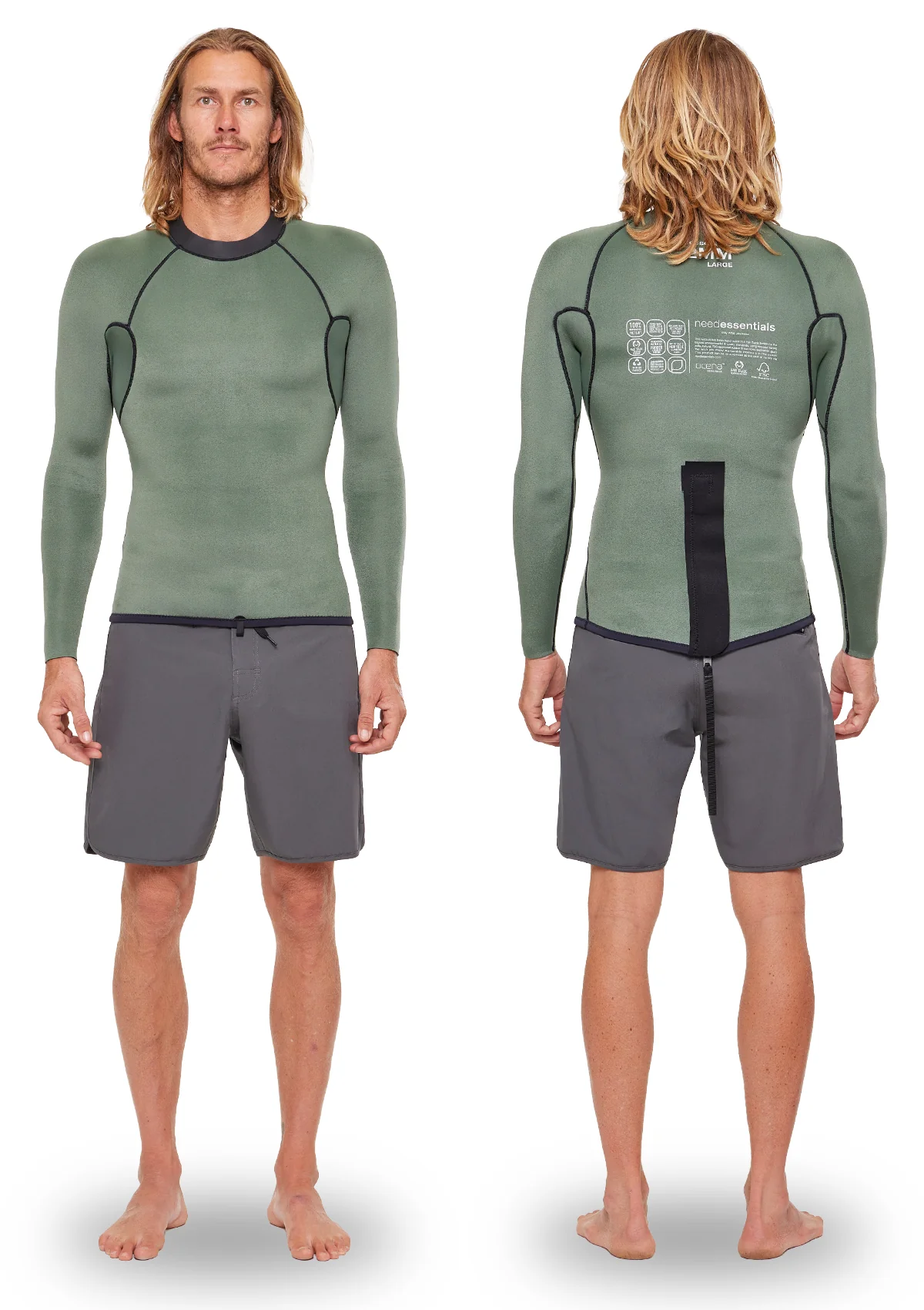 2mm Natural Rubber Back Zip Wetsuit Jacket - Image 2