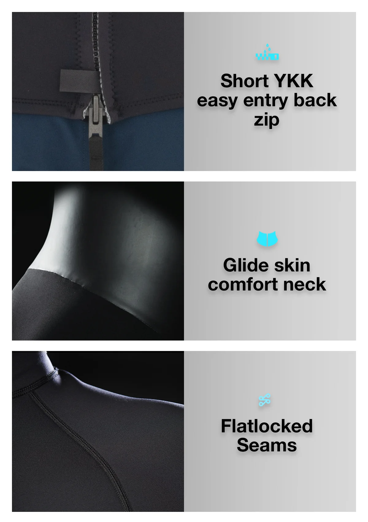 2mm Natural Rubber Back Zip Wetsuit Jacket - Image 5