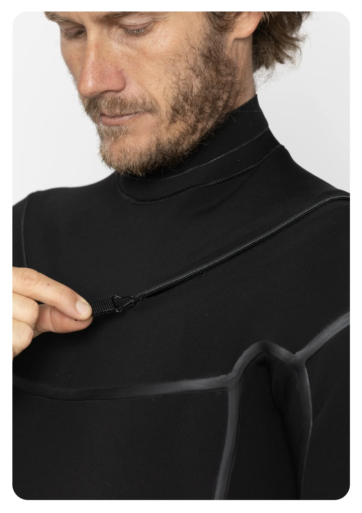 3/2 Enclosed Zip Liquid Sealed Natural Rubber Wetsuit - Image 12
