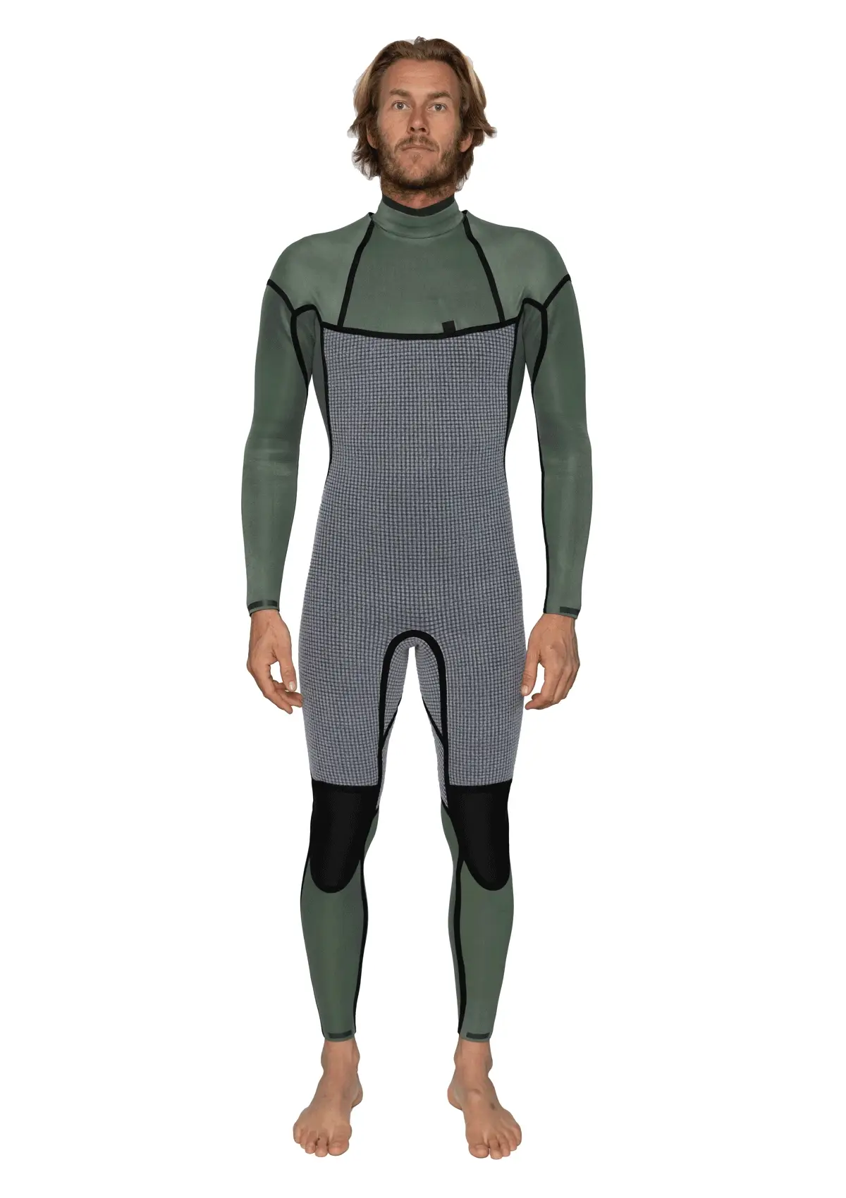 3/2 Enclosed Zip Liquid Sealed Natural Rubber Wetsuit - Image 4