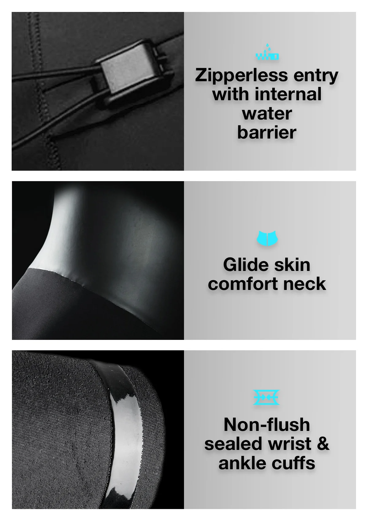 (Last Chance) 4/3 Natural Rubber Zipperless Wetsuit - Image 10