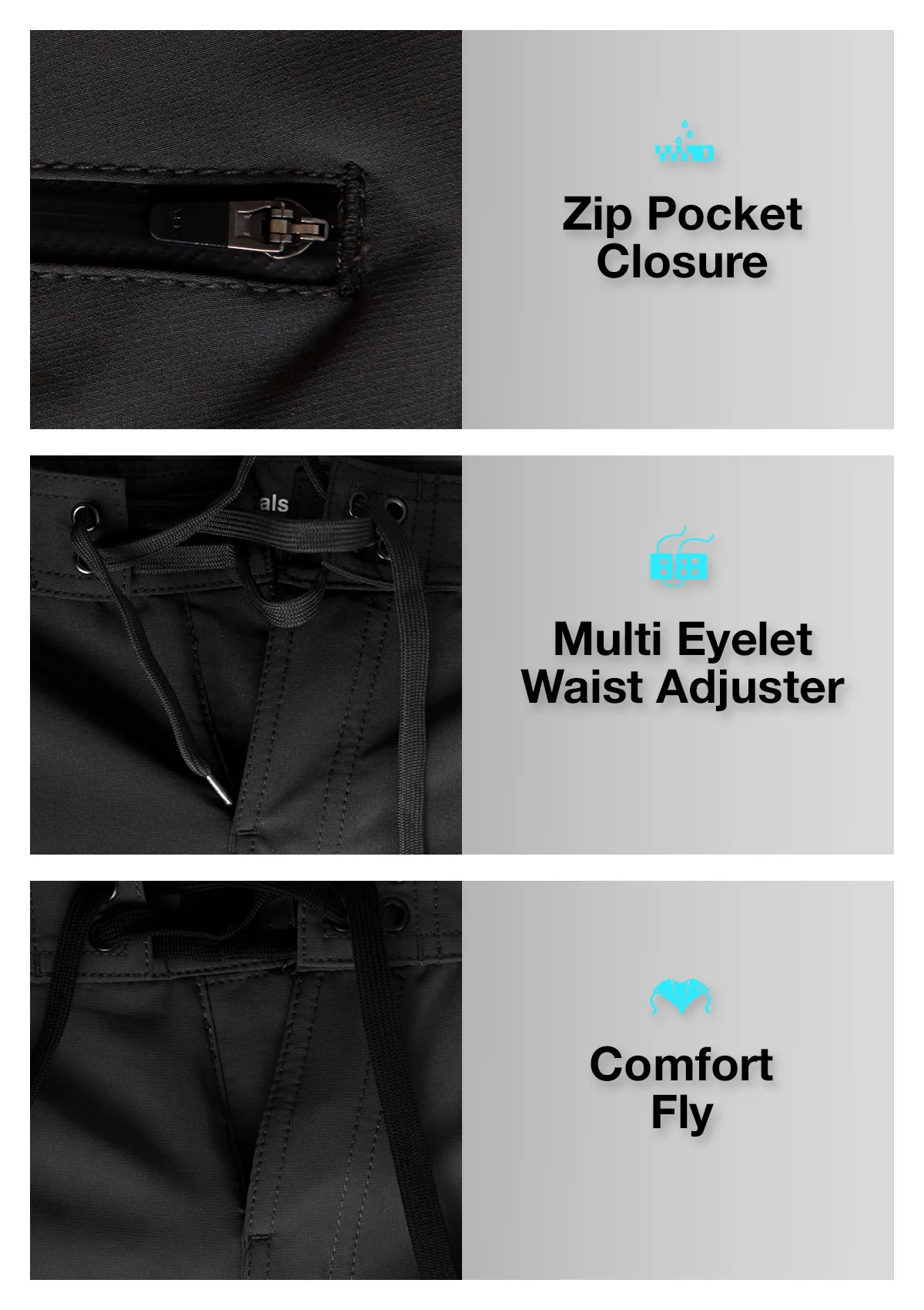 Black Side Pocket Boardshort - Image 7