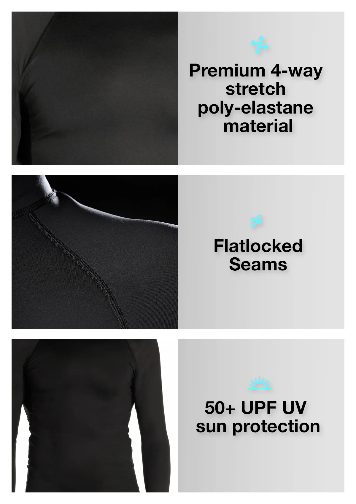 Short Sleeve Rash Vest - Black - Image 3