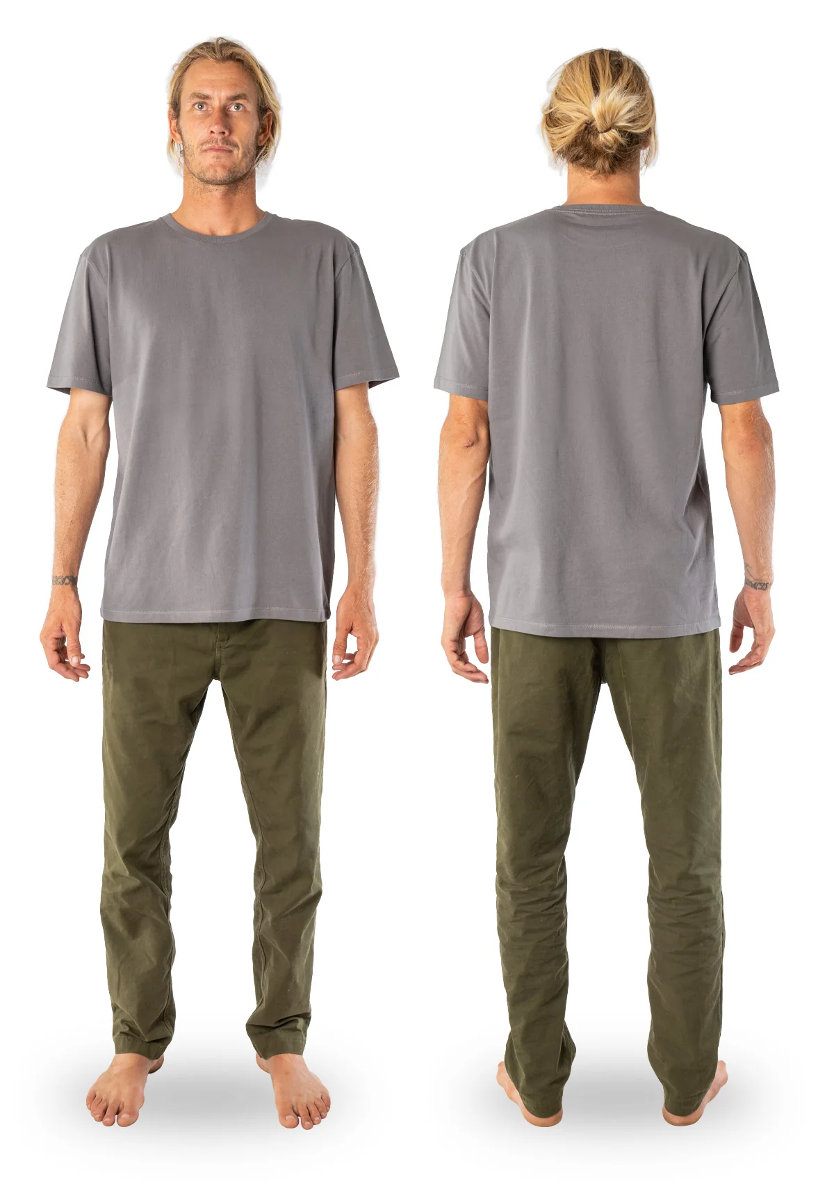 Organic Cotton T-shirt - Smoke - Image 3