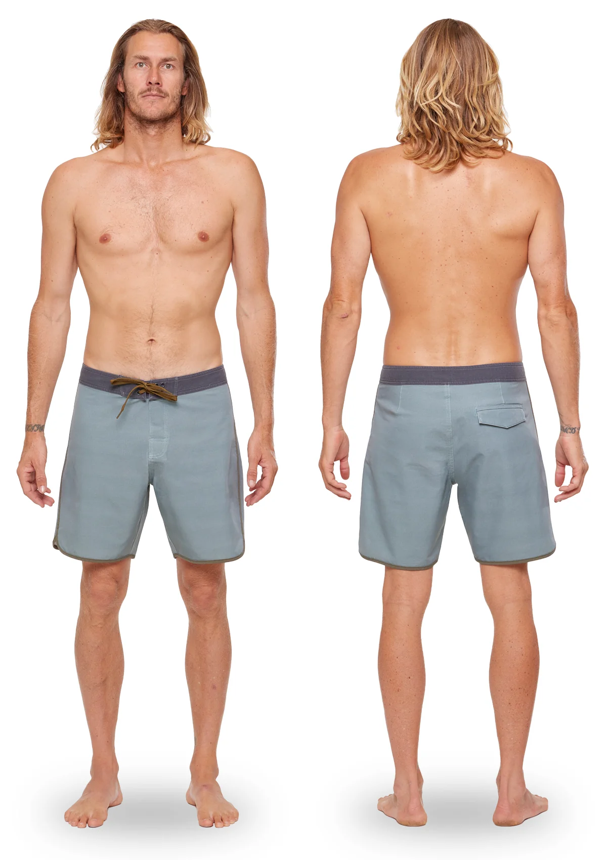Sage Washed Scallop Boardshort - Image 4