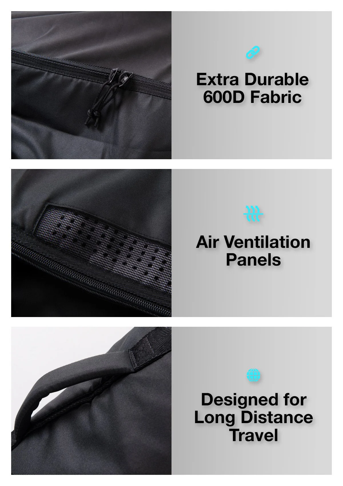 Double Travel Board Bag 6'4" | 7'0 | 8'0 | 9'4" - Image 6
