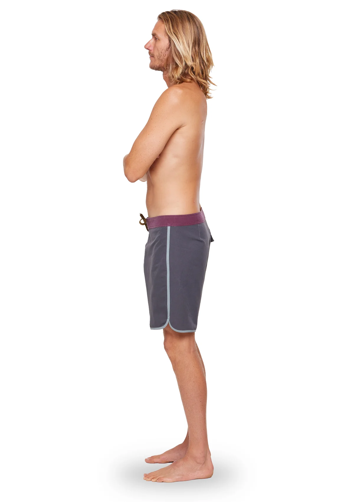 (Last Chance) Dark Grey Washed Scallop Boardshort - Image 5