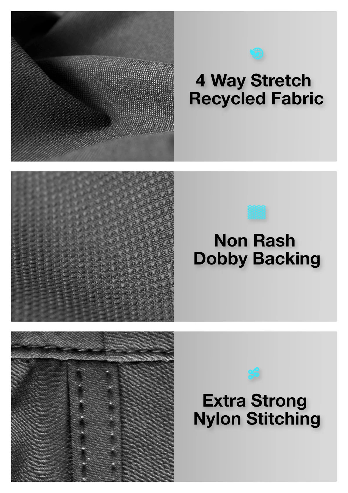 Dark Grey - Scallop Boardshort - Image 7