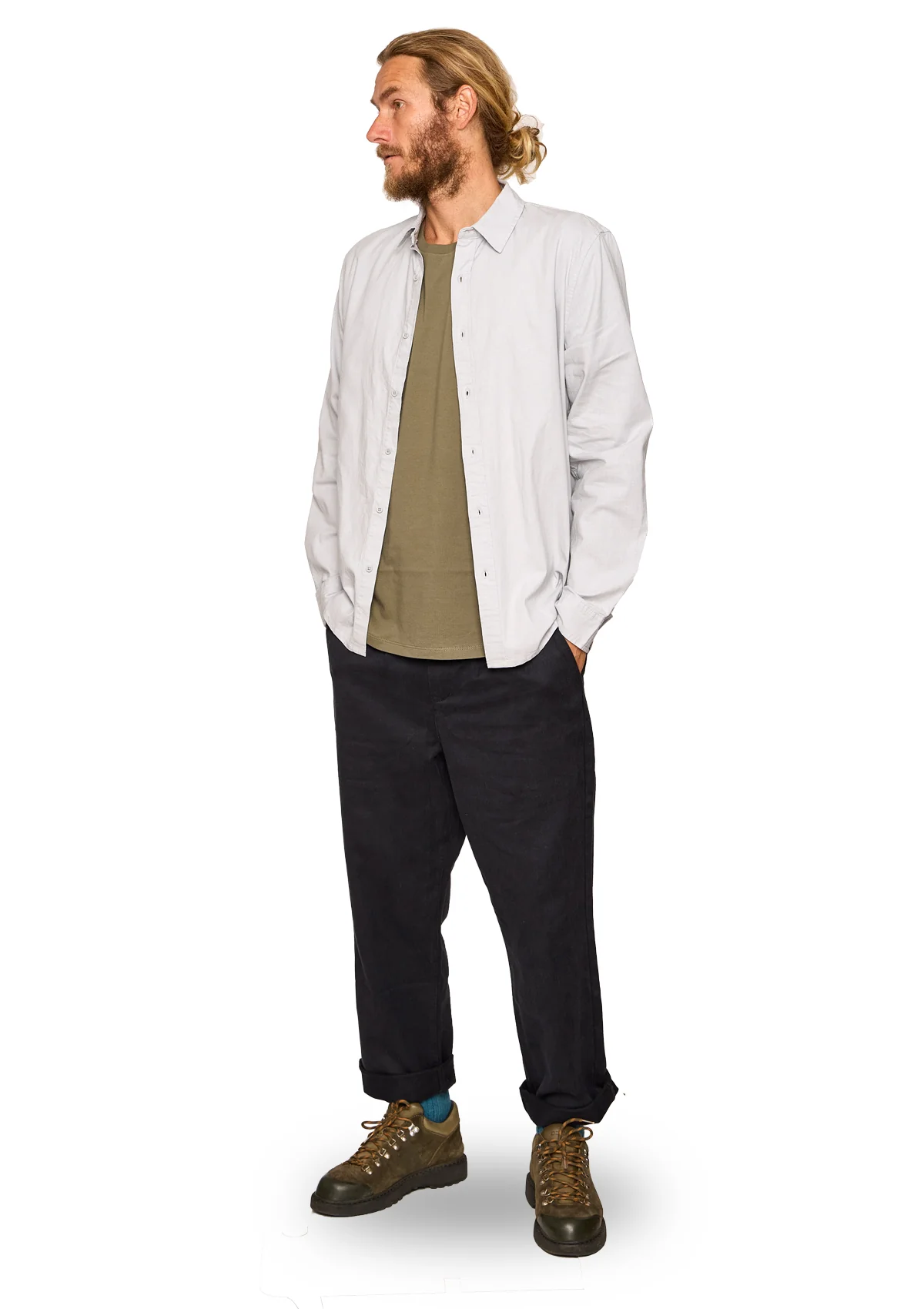 Hemp/ Organic Cotton Lightweight Shirt - Cloud - Image 7