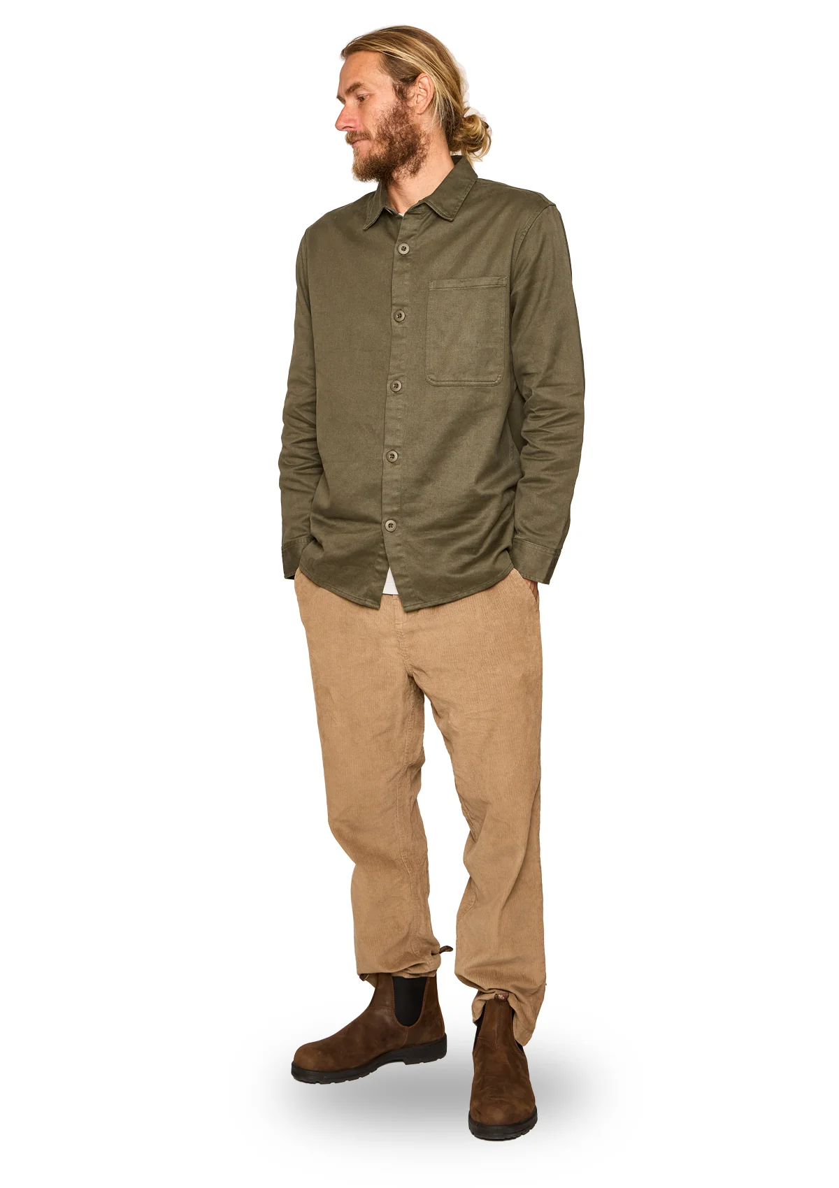 Hemp/ Organic Cotton Work Shirt - Dunegrass - Image 3