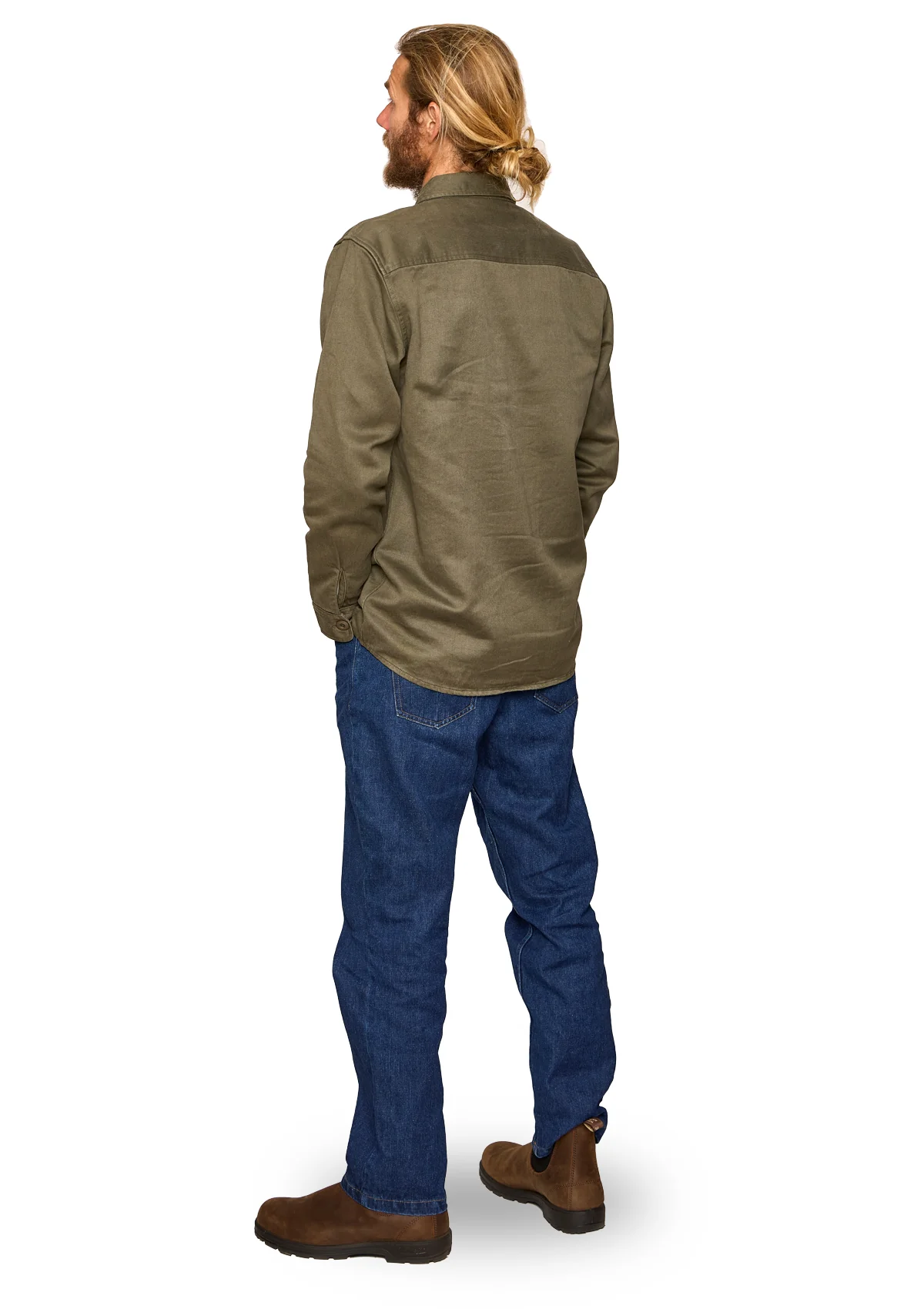 Hemp/ Organic Cotton Work Shirt - Dunegrass - Image 4