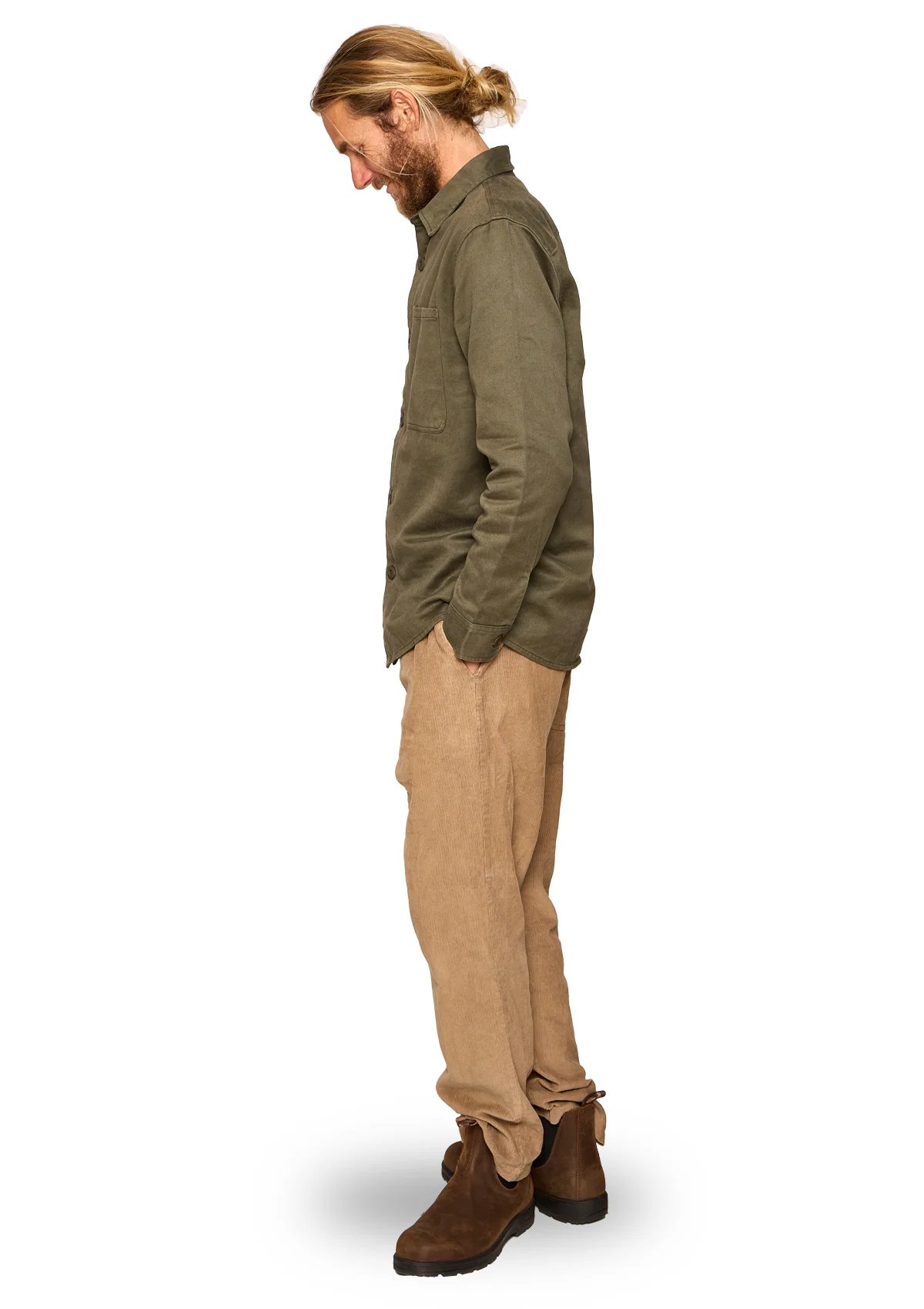 Hemp/ Organic Cotton Work Shirt - Dunegrass - Image 6