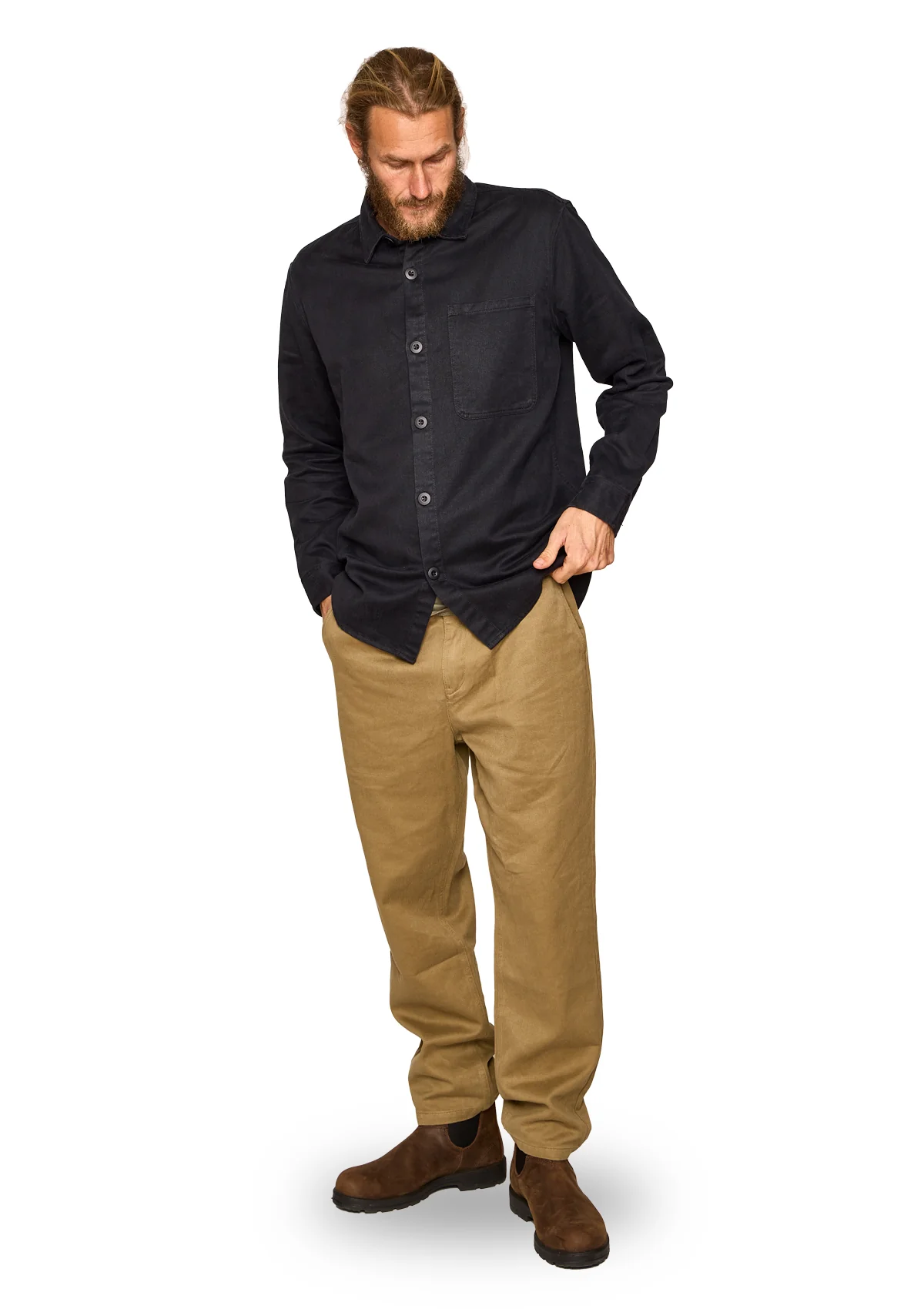 Hemp/ Organic Cotton Work Shirt - Twilight - Image 3