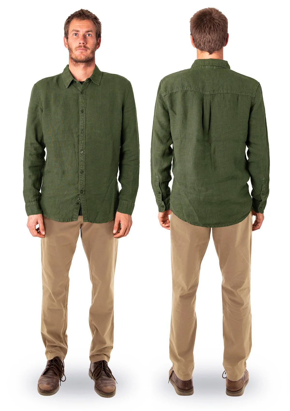 (Last Chance) Hemp Lightweight Shirt - Dune Grass - Image 3