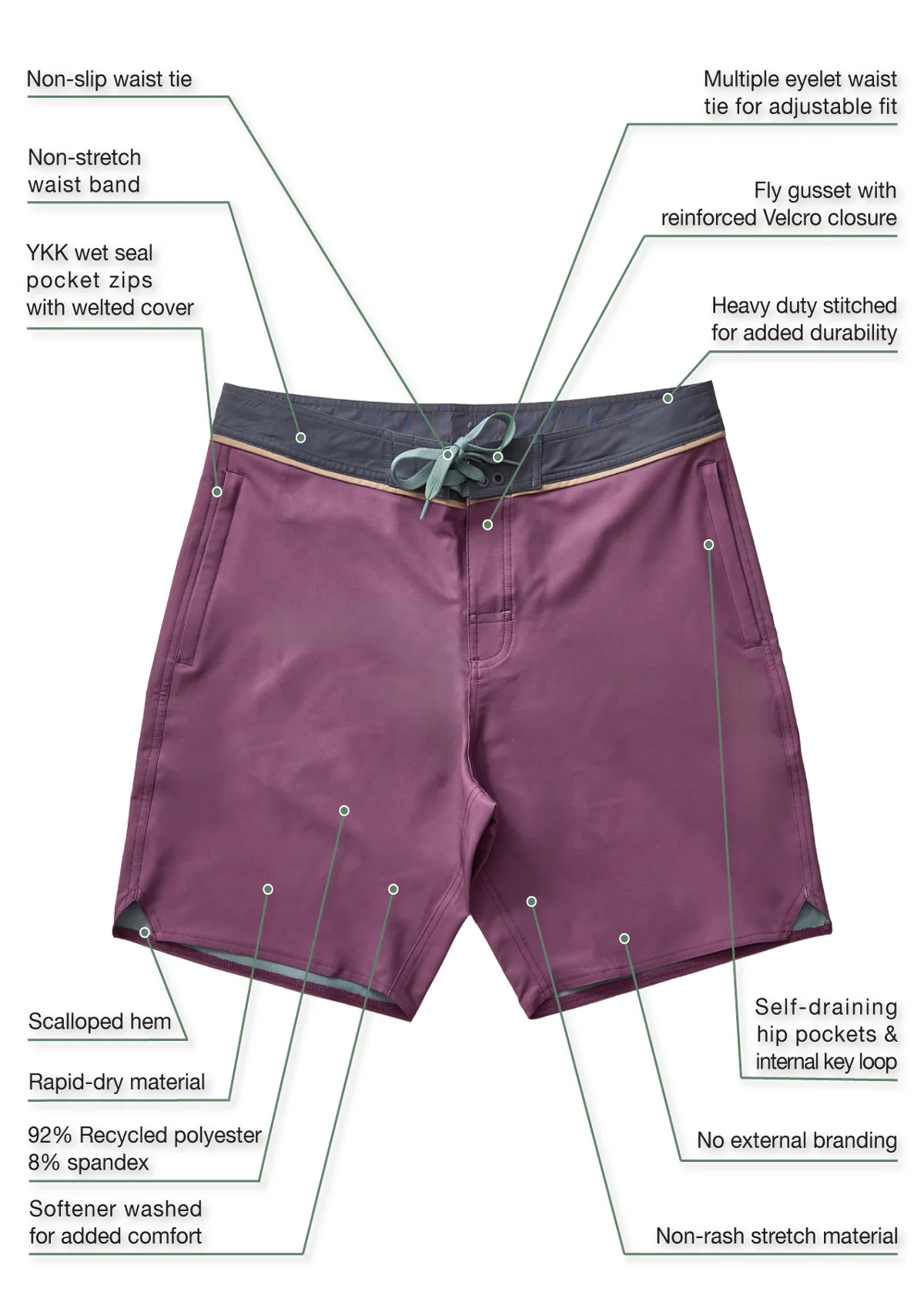 Journey Boardshort Burgundy - Image 4