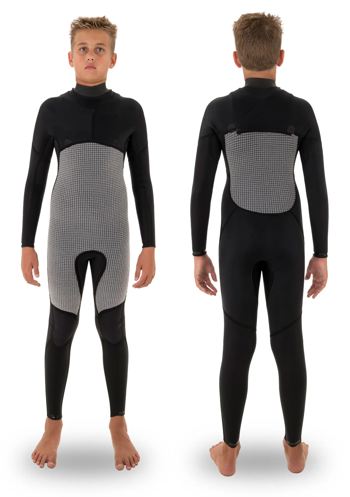 Kids 4/3 Thermal Chest Zip Wetsuit - Image 2