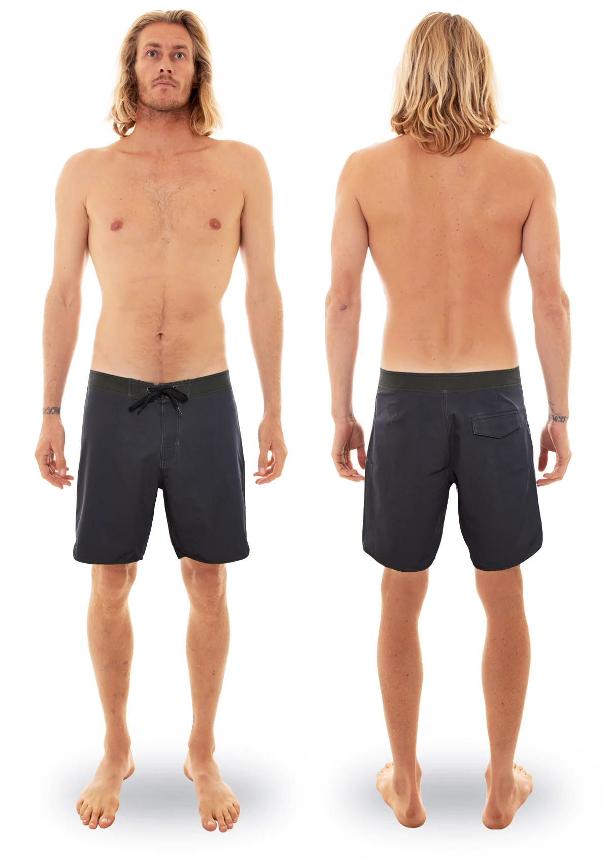 (Last Chance) Charcoal Washed Scallop Boardshort - Image 4
