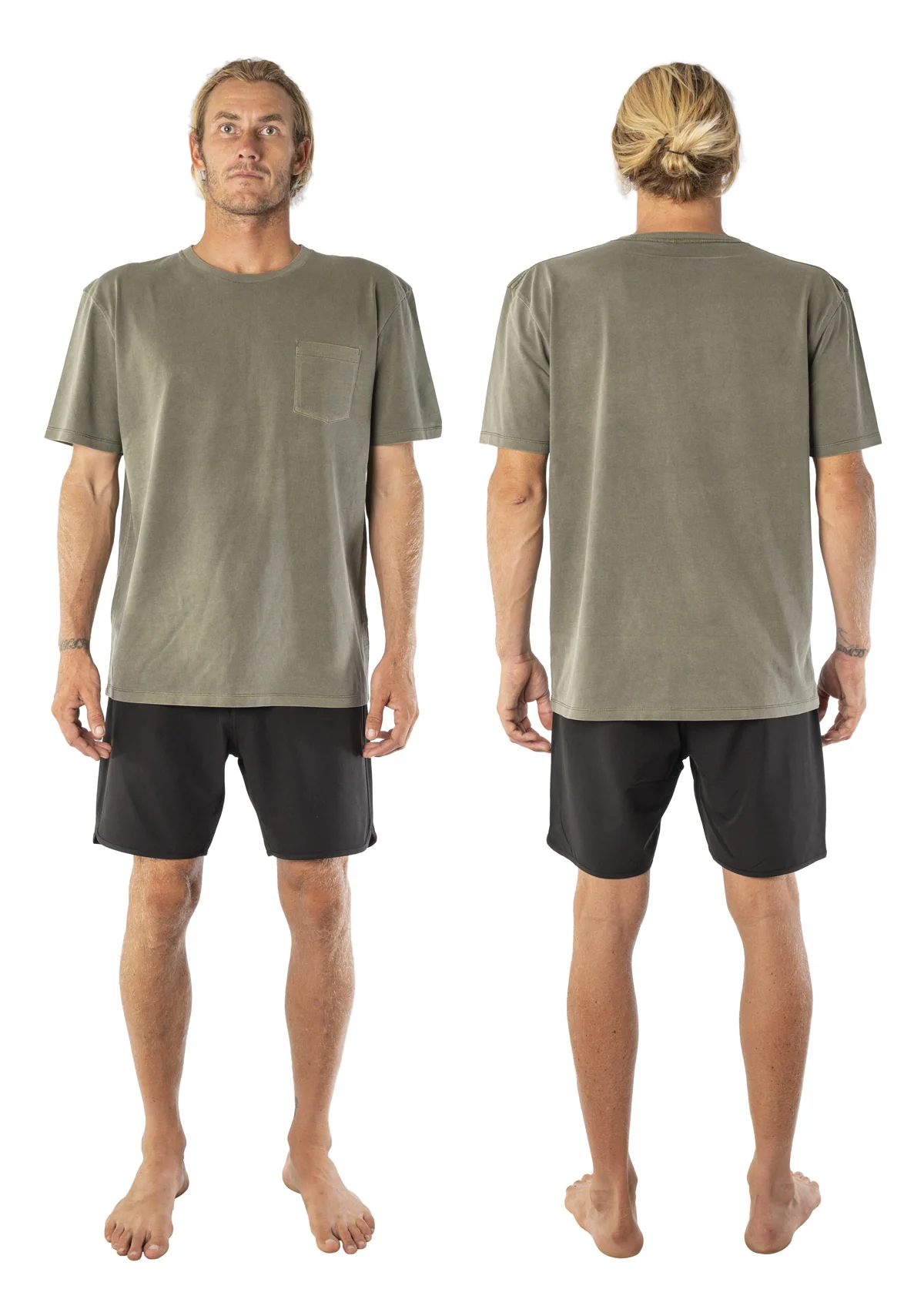 Organic Cotton Pocket T-shirt - Dunegrass - Image 3