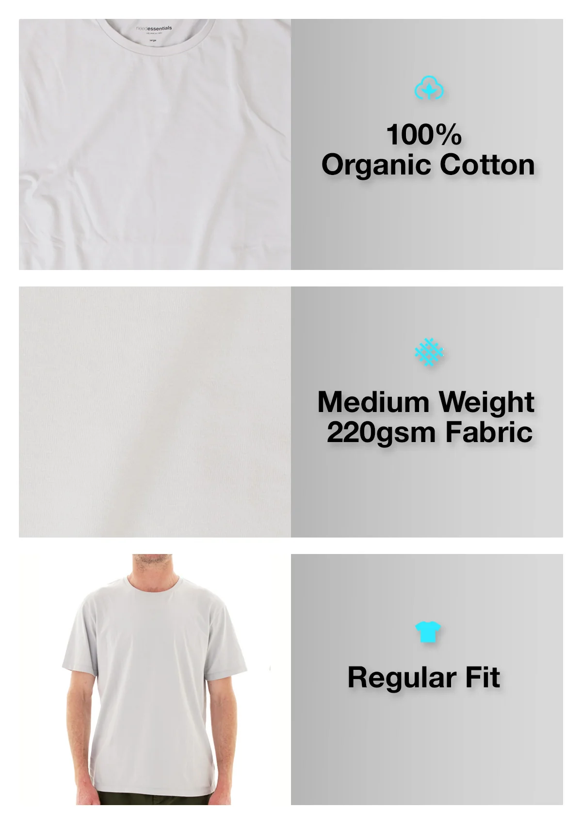 Organic Cotton T-shirt - Whitewater - Image 5