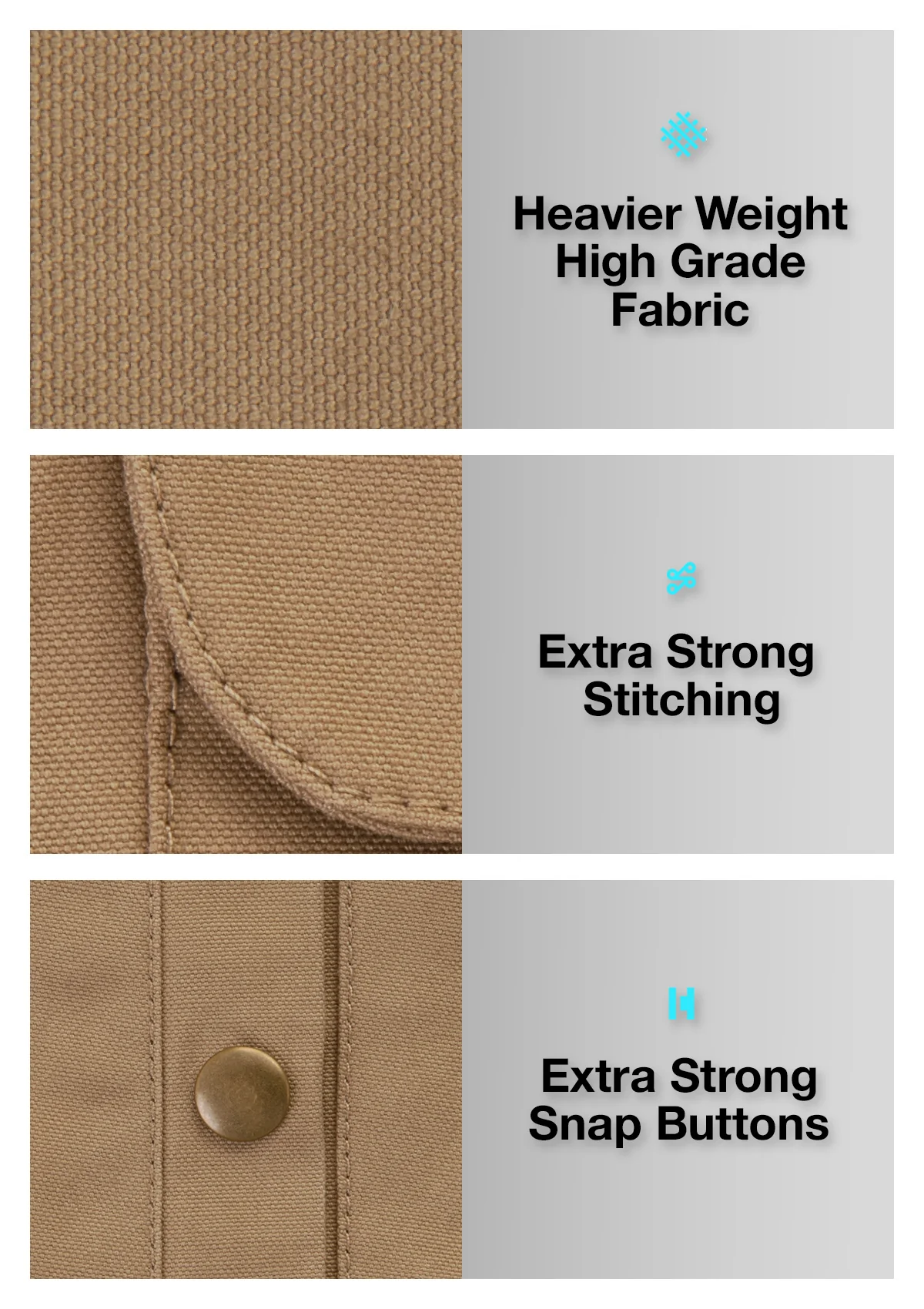 Organic Cotton / Wool Insulated Jacket - Tan - Image 6