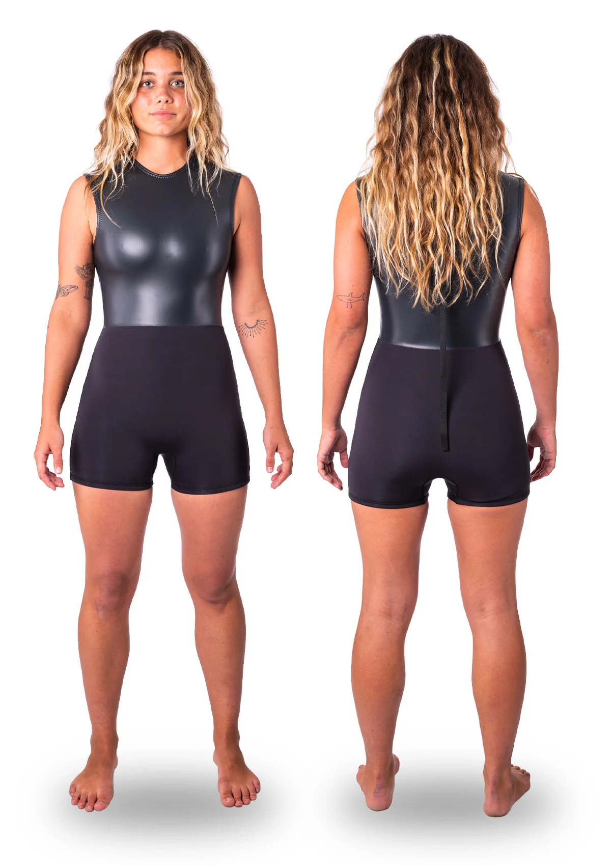 Womens 2mm Smoothskin Back Zip Short Jane Wetsuit - Image 2