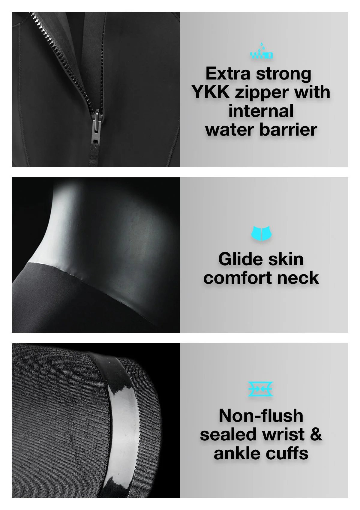 Womens 3/2 Thermal Back Zip Wetsuit - Image 5