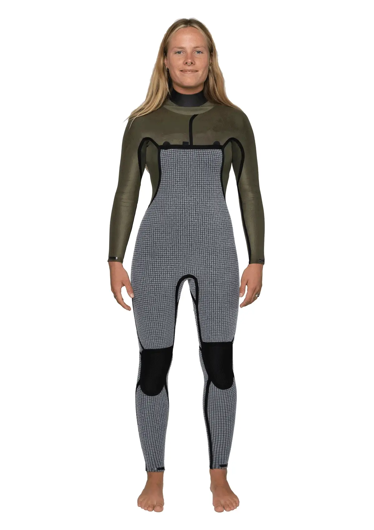 Womens 4/3 Liquid Sealed Thermal Bib Zip Wetsuit - Image 4