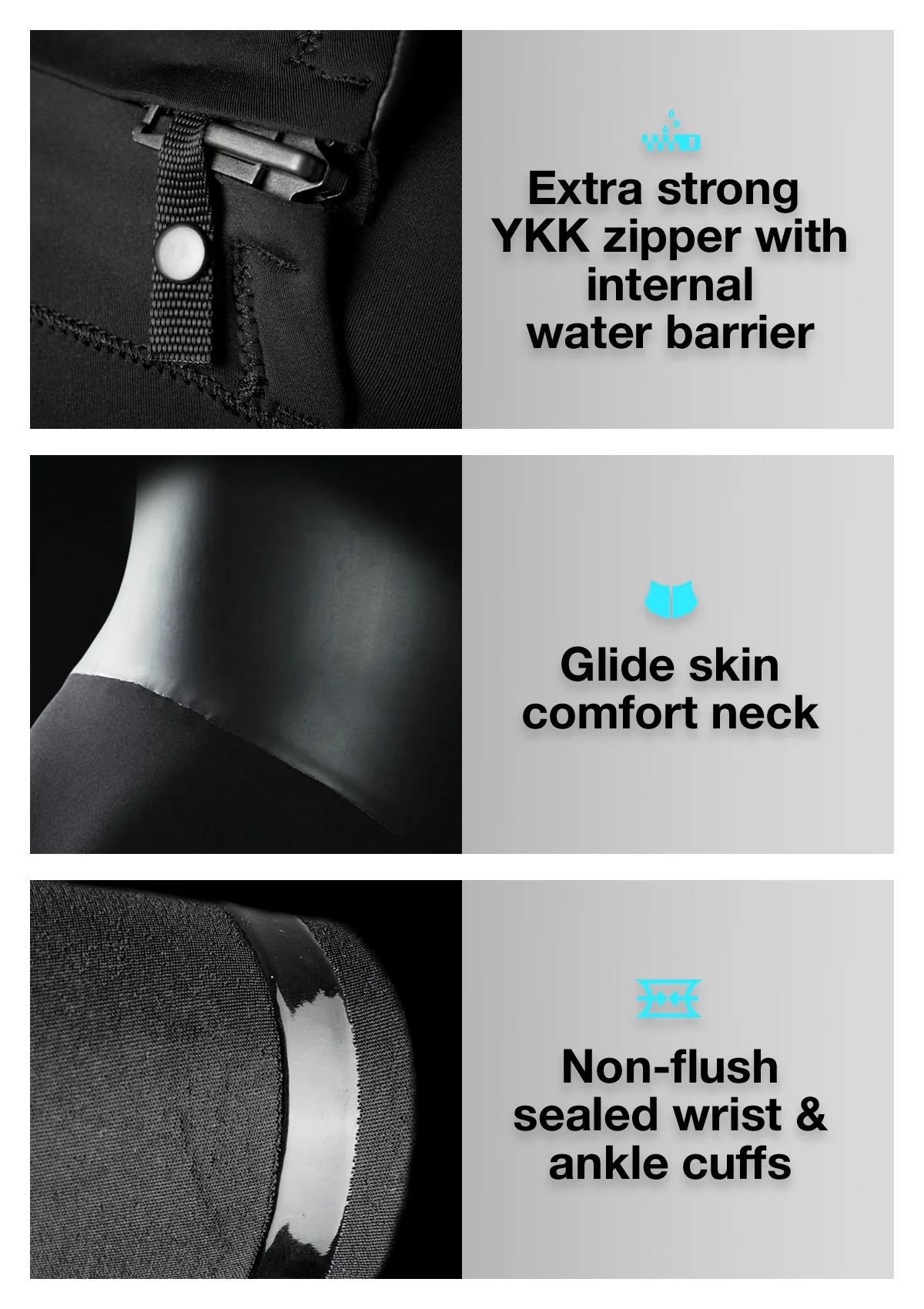 Womens 6/4/3 Hooded Liquid Sealed Thermal Chest Zip Wetsuit - Image 6