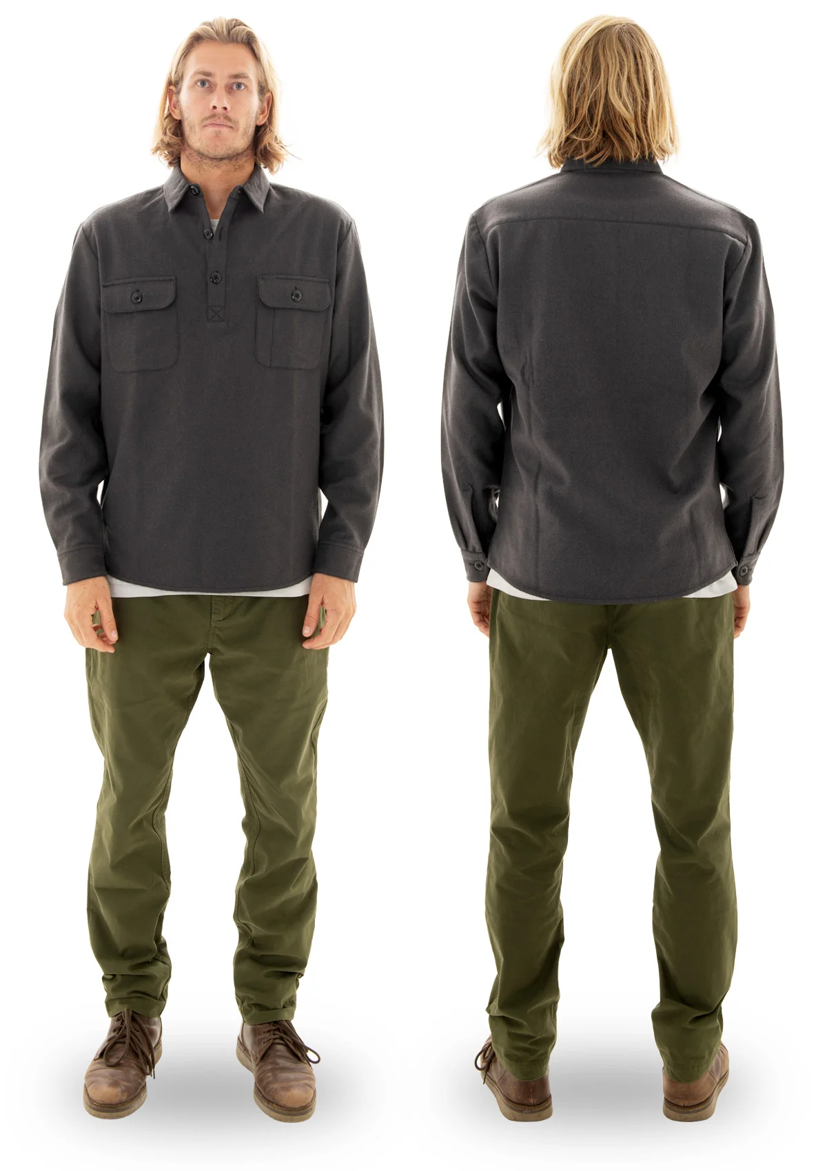 (LAST CHANCE) Wool Insulator Pullover Shirt - Twilight Black - Image 3